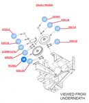 Hustler OEM 781385 Hydraulic Drive Flat Idler Pulley (6.00") Fits Diesel Z (All Models) and Super Z (Only 2011 - 2012 Models).