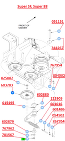 Hustler OEM 602879 Idler Arm Bushing Fits FasTrack (2022 - Current), X-ONE (2016 - Current), Super Z (2011 - Current), X-RIDE, Super Z HD, Super SF, Super 88, Super 104, Diesel Z (All Models).