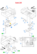Hustler OEM 603783 Hydraulic Drive Flat Idler Pulley (6.00") Fits Super Z (2013 - Current Models) - Super Z HD, Super SF, Super 104, Super 88 (All Models).
