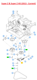 Hustler OEM 608005P Hydro / Drive Tension Idler Arm (Replaces 115536, 608005) Fits X-ONE (Select 2023 - Current Models) - Super Z (2013 - Current Models) - Super Z HD, Super 104 (All Models).
