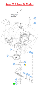 Hustler OEM 122905 Hydro / Drive Tension Idler Arm Fits X-ONE (Select 2016 - 2022 Models) - Super SF, Super 88 (All Models).