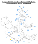 Hustler OEM 601486 Tension Spring Adjustment Screw Fits FasTrack (2015 - Current), X-ONE (2023 - Current), X-RIDE, Super Z, Super Z HD, Diesel Z, Super S, Super SF, Super 88, Super 104 (All Models).