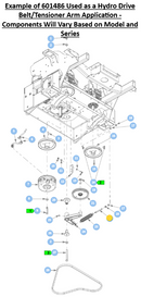 Hustler OEM 601486 Tension Spring Adjustment Screw Fits FasTrack (2015 - Current), X-ONE (2023 - Current), X-RIDE, Super Z, Super Z HD, Diesel Z, Super S, Super SF, Super 88, Super 104 (All Models).