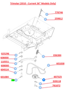 Hustler OEM 110551 Hydro / Drive Tension Idler Arm Fits Trimstar Models (36" Models Only).