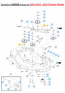 Hustler OEM 600296 Idler Pulley Spacer / Bushing (Idler Pulley Spacing) is Used on Select FasTrack, Diesel Z, Trimstar, Super S and Bac-Vac Models.