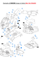 Hustler OEM 600296 Idler Pulley Spacer / Bushing (Idler Pulley Spacing) is Used on Select FasTrack, Diesel Z, Trimstar, Super S and Bac-Vac Models.