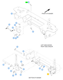 Hustler OEM 607362 Right-Side Steering Box Ass. (Left - Right as You Sit on the Operator Seat) Fits FasTrack (2015 - Current Models).