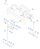 Hustler OEM 608316 Right-Side Operators Hydraulic Control Lever Fits Hustler Super S (2021 - Current 48", 52", 60" Models - Excludes 36" Models).