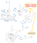 Hustler OEM 129303-6 Left Side Pivot Stud and Steering Cover Assembly Fits Hustler X-RIDE Models.
