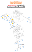 Hustler OEM 768259 Bushing (Steering Lever, Brake Handle, Brake Yoke, Bell Crank, Mower Deck Lift Lock) Fits Surfer Pro, Trimstar, Super S, Super SF, Super 88 (All Models) - Fastrack (2015 - Current Models), Raptor XD and XDX (2020 - 2025 Models).