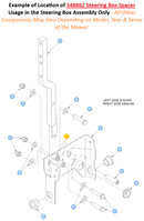 Hustler OEM 348862 Steering Lever/ Steering Box Spacer Fits Hustler X-ONE, X-RIDE, Super Z, Super Z HD, Diesel Z, Super 104