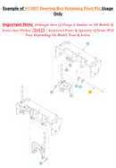 Hustler OEM 108813 Retaining Steering Box Pivot Rod / Pin Fits Hustler Diesel Z (All Models).