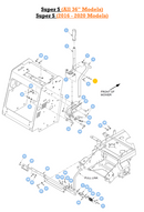 Hustler OEM 000174 Park Brake Pull Link Retaining Pin (3/8 x 1 1/4 - Hole Size 0.156) Fits Super S Models (All Model - Serial Break in Usage on Select Models).