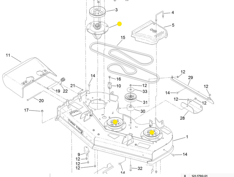 Toro OEM Spindle Assembly 127-0560 fits most Z Master and Grandstand Series.