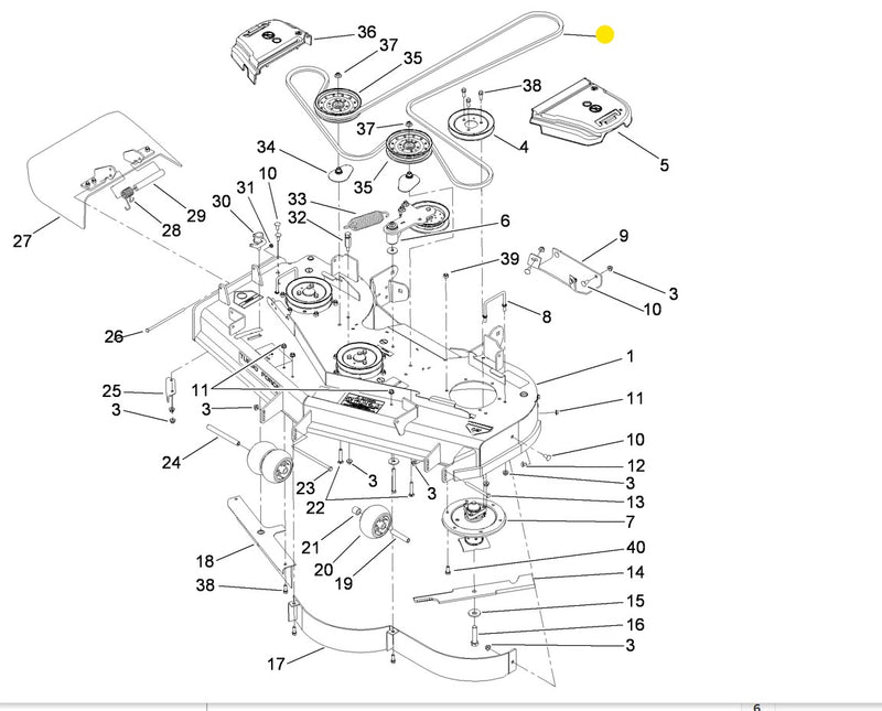 Toro OEM Mower Deck Belt 115-7426 Fits Toro 52 " Z Master 3000, 5000, and 6000 series.