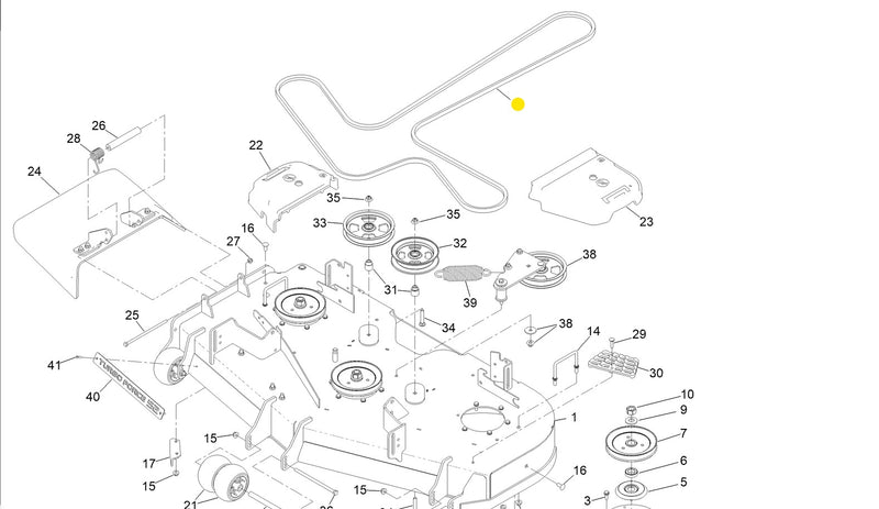 Toro OEM Mower Deck Belt 144-0356 Fits Toro 52 " Z Master 2000 and 4000 series.