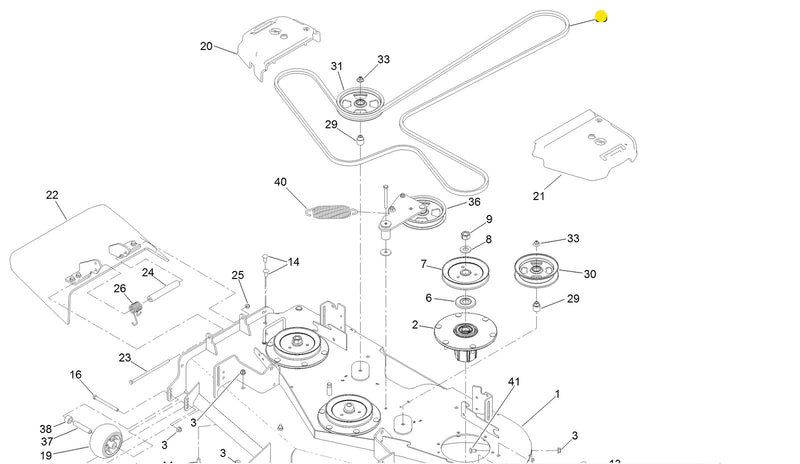 Toro OEM Mower Deck Belt 144-0356 Fits Toro 52 " Z Master 2000 and 4000 series.