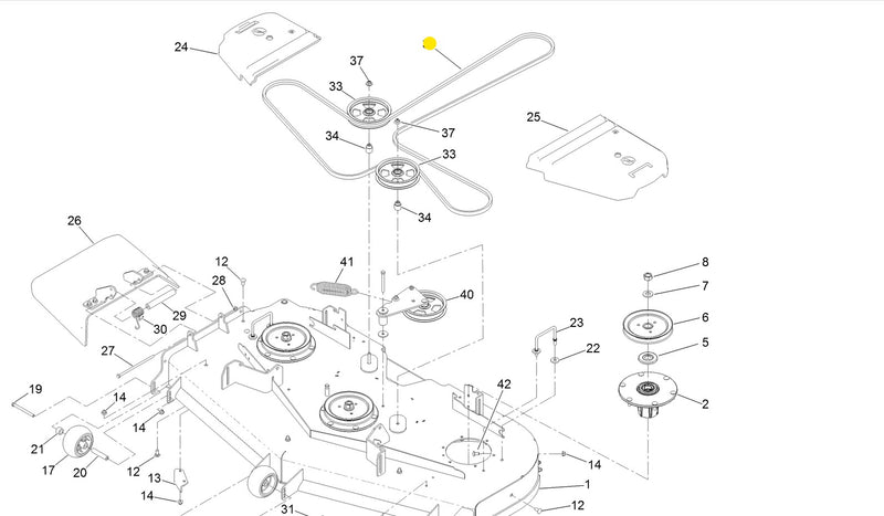 Toro OEM Mower Deck Belt 144-0357 Fits Toro 60" Z Master 2000, and 4000 series.