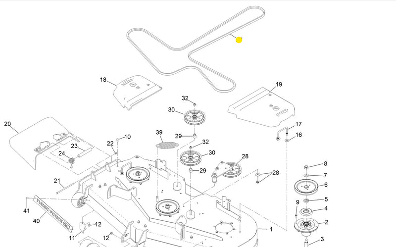 Toro OEM Mower Deck Belt 144-0357 Fits Toro 60" Z Master 2000, and 4000 series.