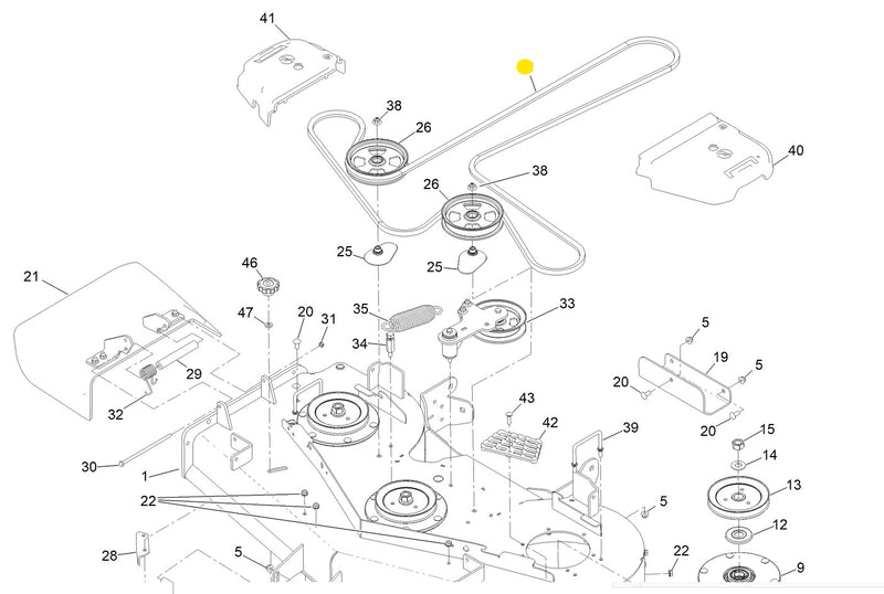 Toro OEM Mower Deck Belt 115-7426 Fits Toro 52 " Z Master 3000, 5000, and 6000 series.