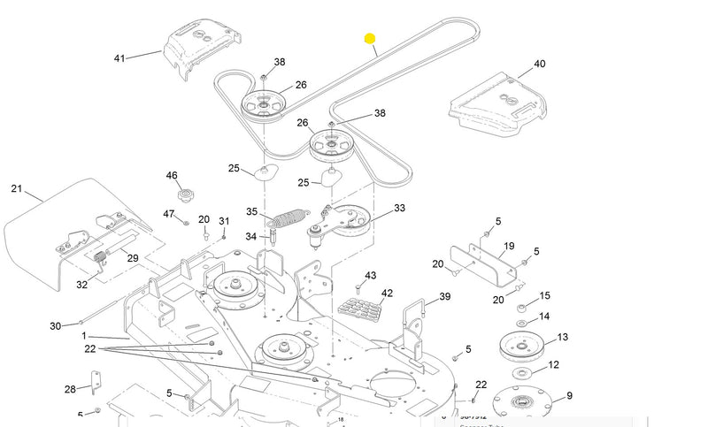 Toro OEM Mower Deck Belt 115-7426 Fits Toro 52 " Z Master 3000, 5000, and 6000 series.