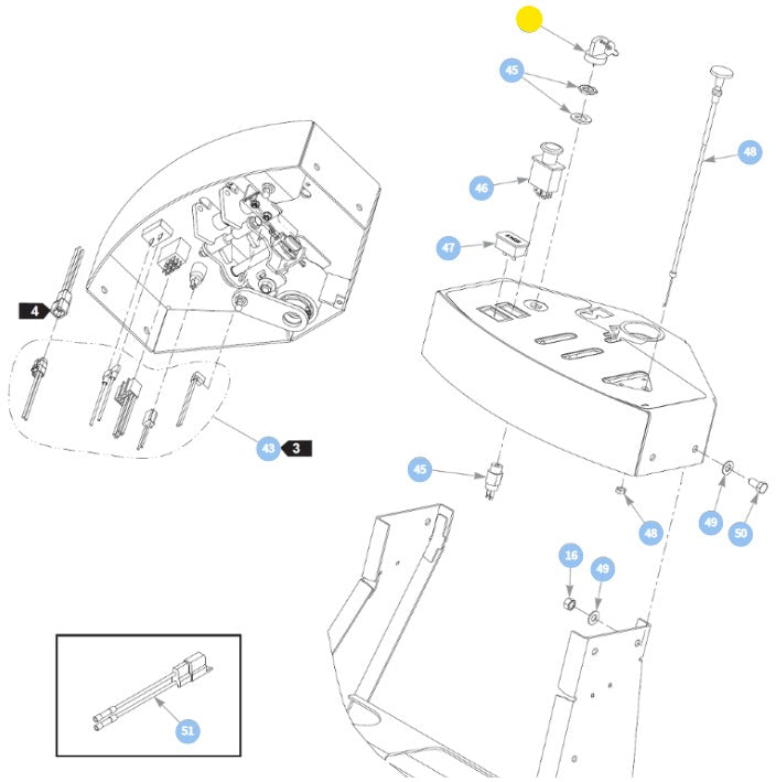 Hustler OEM 785808 Key Assembly Fits All Current Hustler Mower Models