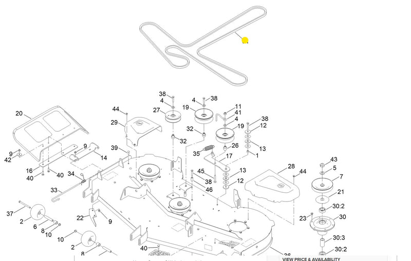 Toro OEM Mower Deck Belt 135-1873 Fits Toro 60" Titan HD, Titan Max and Z Master 2000 series.