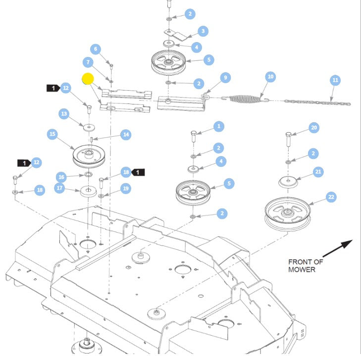 Hustler OEM Idler Slide Rail 602936 Fits X-ONE, X-RIDE, Super Z, Super Z HD and Super DZ Models.