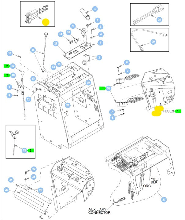 Hustler OEM 601047 Insert Fuse Holder Fits Raptor, FasTrak, X-ONE, X-RIDE, Super Z, Super Z HD, Super Z DZ, Super 88, Super 104, Super SF, Super S and Surfer PRO Models.