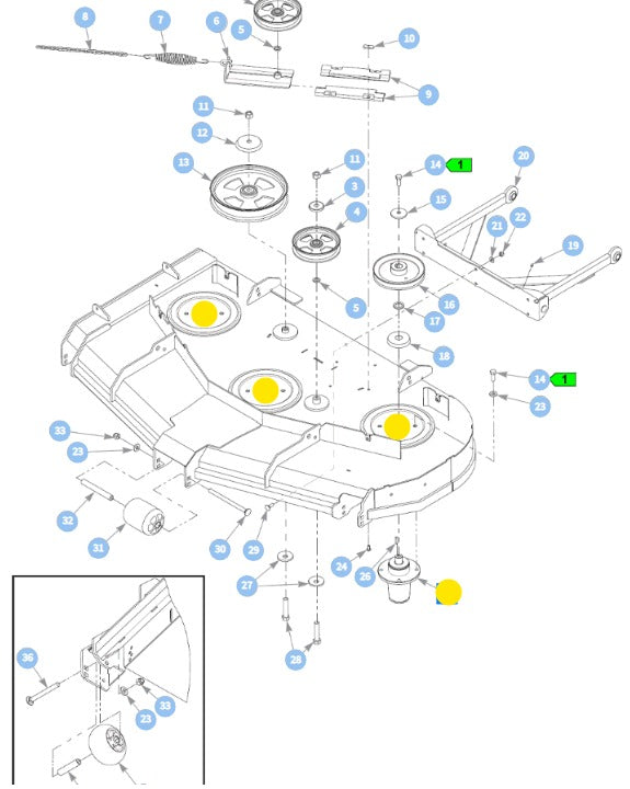 Hustler OEM Heavy-Duty Spindle Assembly 607407P Fits X-ONE, X-RIDE, Super Z, Super Z HD, Super DZ, Super 104, Super 88, Super SF and Super S Models.