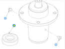 Hustler OEM 741-05264B Spindle Assembly Roller Bearings (Replaces 607955, 941-05264B) Fits X-ONE, X-RIDE, Super Z, Super Z HD, Diesel Z, Super 104, Super 88, Super SF and Super S Models.