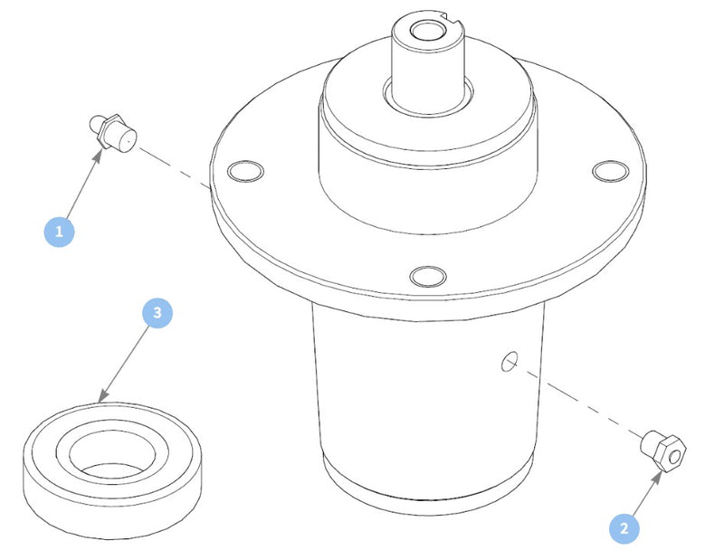 Hustler OEM Heavy-Duty Spindle Assembly 607407P Fits X-ONE, X-RIDE, Super Z, Super Z HD, Super DZ, Super 104, Super 88, Super SF and Super S Models.