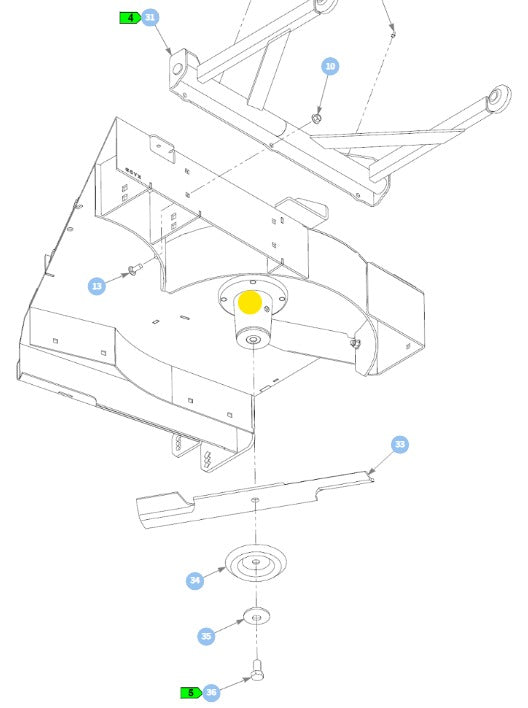 Hustler OEM Heavy-Duty Spindle Assembly 607407P Fits X-ONE, X-RIDE, Super Z, Super Z HD, Super DZ, Super 104, Super 88, Super SF and Super S Models.