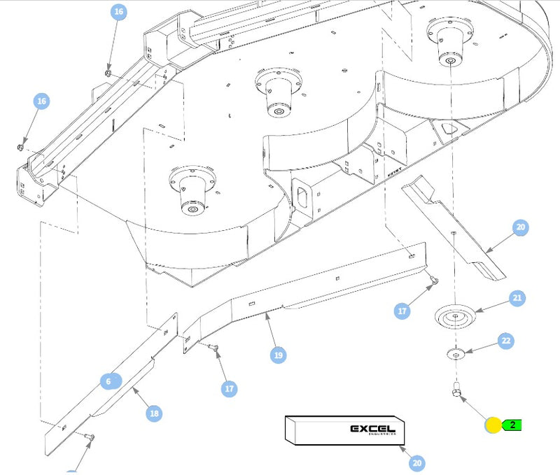 3 Pernos De Repuesto 781872 Para Cortacéspedes Hustler