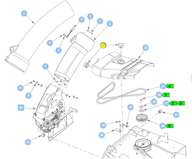 Hustler OEM 792002 Fits Hustler Bagger/Vac Systems, Trimstar, X-ONE, X-RIDE, Super Z, Super Z HD, Super DZ, Super 104, Super 88, Super SF and Super S Models.