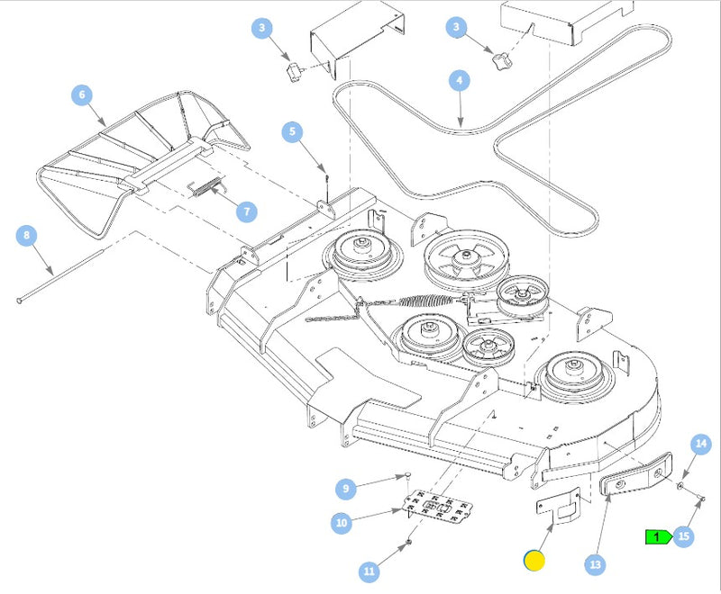 Hustler OEM 113563-5276 Backing/Fastner Plate Fits X-RIDE, Super Z, Super Z HD and Super DZ Models with 60", 66" and 72" Mower Deck.