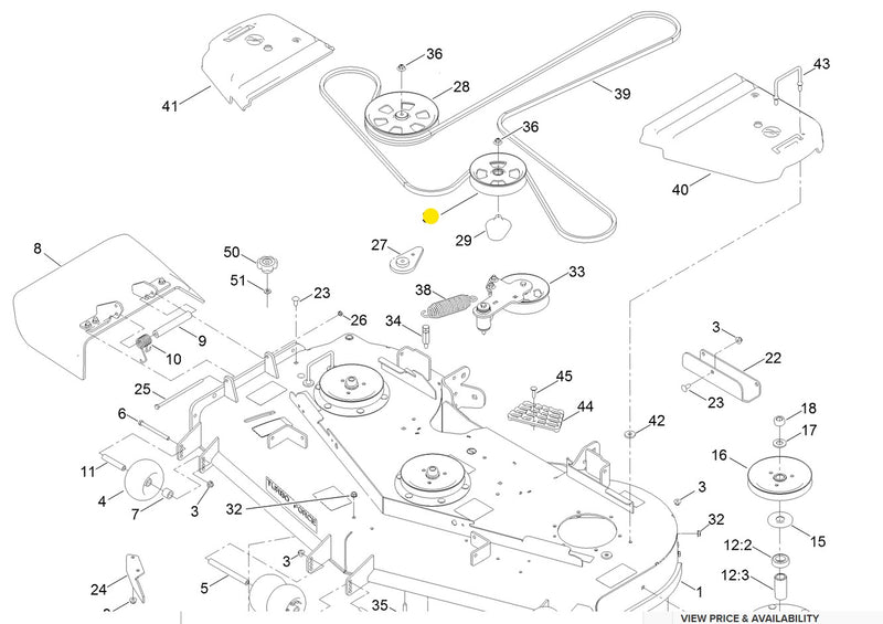 Toro OEM 136-5404 Mower Deck Flat Idler fits, Titan, Grandstand, Z Master 3000, 5000, and 6000 series