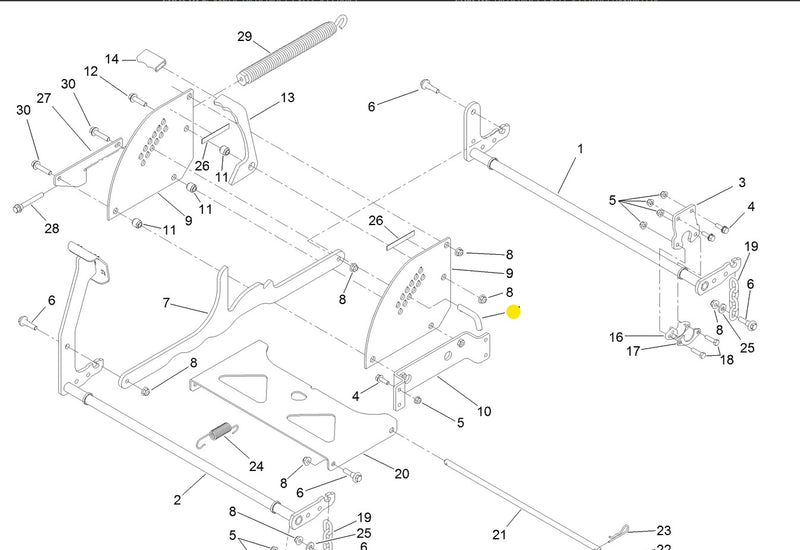 Toro OEM 116-5584 Deck Height Adjustment Pin fits, Timecutter HD, Titan ZX and MX series, Grandstand, and ZMaster 3000, 5000, 6000, and 7500 series.