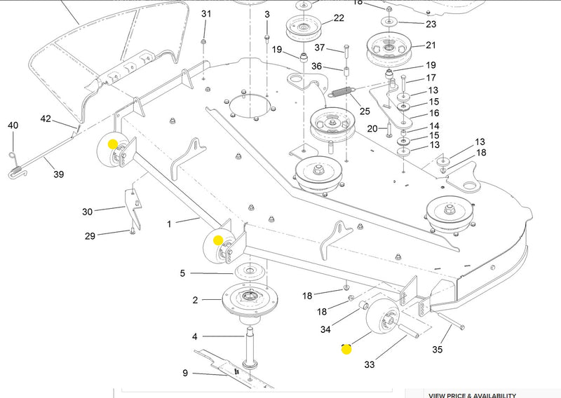 The 1-603299 OEM Toro Mower Deck Anti Scalp Roller is used on most Toro models including, Timecutter, Titan, Proline, Grandstand, Groundsmaster, Z Master