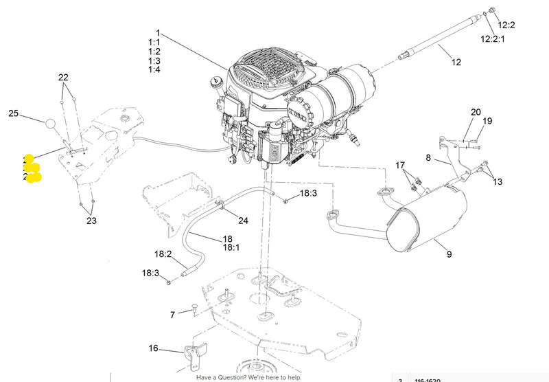 Toro OEM Throttle Control Assembly 115-2752 for Toro Z Master 3000, 5000, and 6000 series.