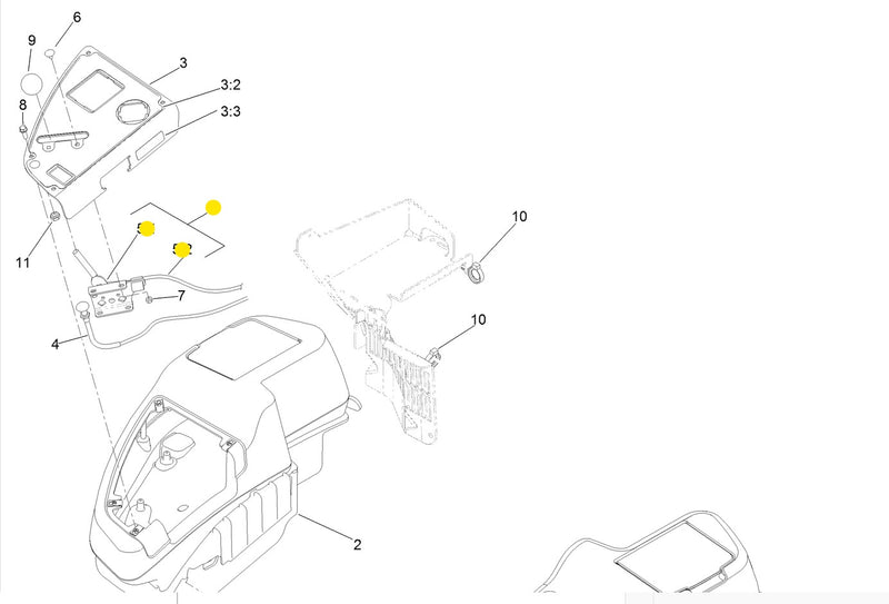 Toro OEM Throttle Control Assembly 115-2752 for Toro Z Master 3000, 5000, and 6000 series.