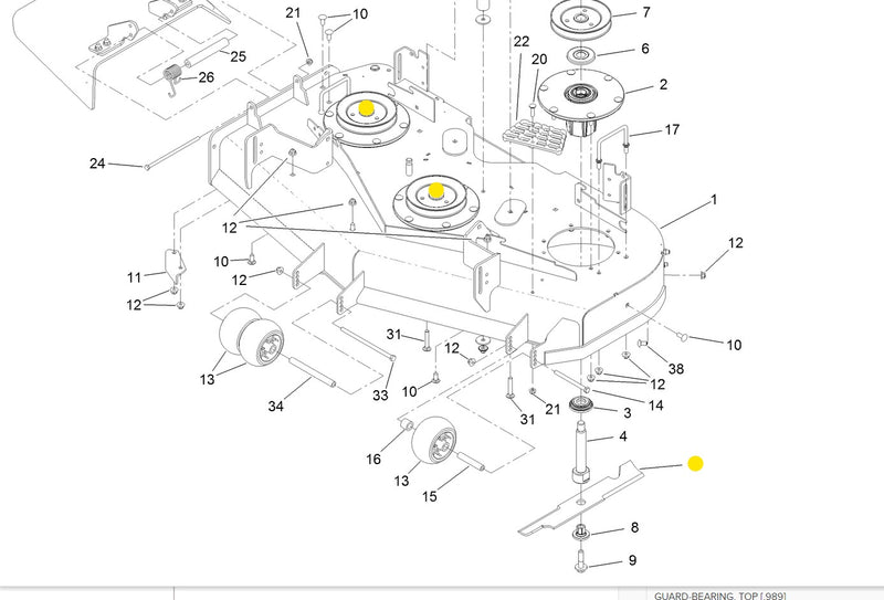 Toro OEM 140-4862 Atomic (Gator) Mower Deck Blades fits 48" Grandstand and Z Master series.