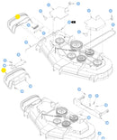 Hustler OEM 605916 Discharge Chute Fits X-ONE (Excluding 72" Models), Super SF and Super S Models.