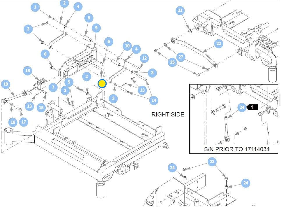 Hustler OEM 604076 Deck Height Adjustment Pin Fits Hustler X