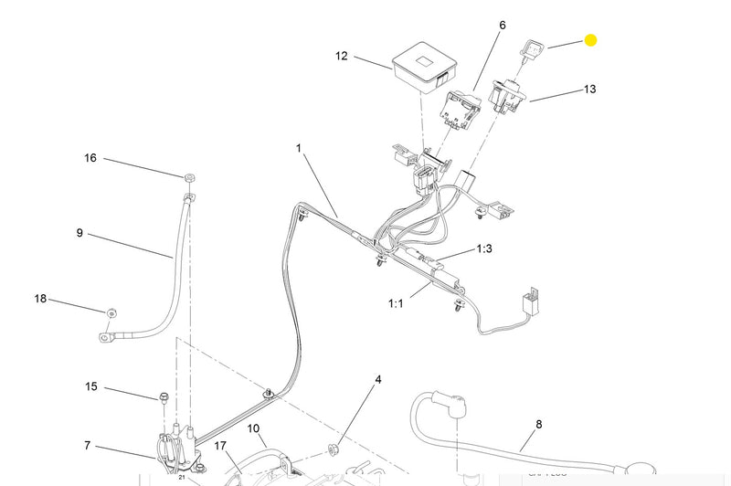 Toro OEM replacement Ignition Key 63-8360, fits a wide range of Toro Equipment.