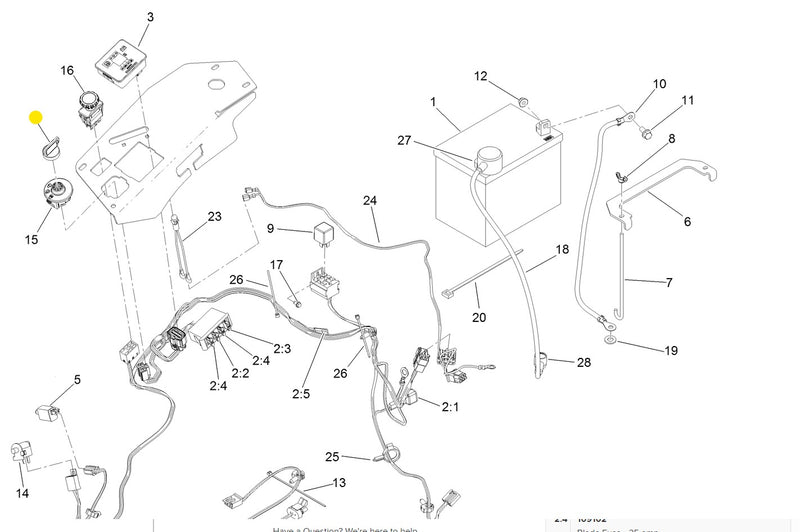 Toro OEM replacement Ignition Key 63-8360, fits a wide range of Toro Equipment.