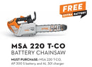 STIHL MSA 220 T 14" Battery Chainsaw