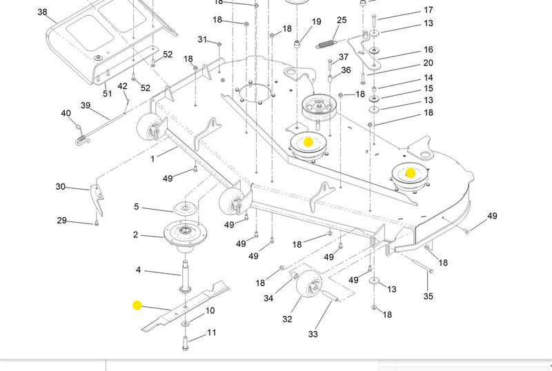 Toro OEM Recycler/Mulching Mower Blade 138-8886-03 fits 60" Proline series, (Model 44430, 44460).