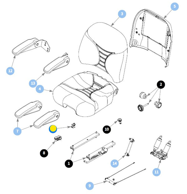 Hustler OEM Seat and Brake/Neutral Clip or Snap Safety Switch 793315 F
