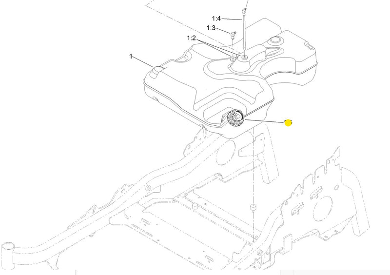 TORO OEM Fuel Cap 126-1789 fits Toro Grandstand and Z Master 2000, 3000, 5000, 6000 and 7500 series